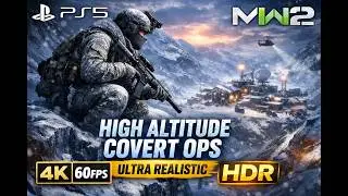 Call of Duty MW2 PS5 Gameplay 🔥 High Altitude Stealth Mission | Ultra Realistic 4K HDR