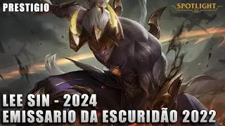 Lee Sin Emissario da Escurid&atilde;o de Prestigio 2022 (2024) Skin Spotlight - League of legends