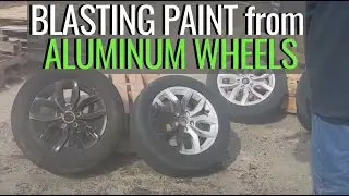 Blasting Paint from Aluminum Wheels