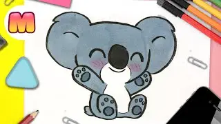 COMO DIBUJAR UN KOALA KAWAII ❤️ Dibujos faciles kawaii ❤️ Aprender a dibujar animales