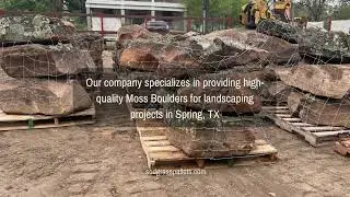 Transform Your Landscape with Moss Boulder Rocks | Spring, TX | The Woodlands | Houston Texas