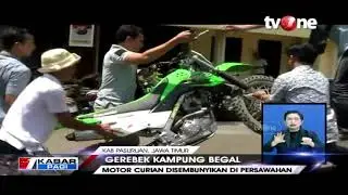 Gerebek Kampung Begal di Kab. Pasuruan, Jatim, Motor Curian Disembunyikan di Persawahan