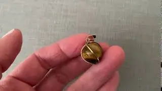ANTIQUE 8K GOLD CAT'S EYE CHARM