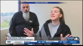Alan Macheen,  Mazor X spine surgery patient with Dr. Blake Phillips