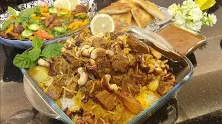 مشخول رز ولحم اكله ملوكية والطعم فخم ولا اشهى👌
