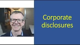 Corporate disclosures