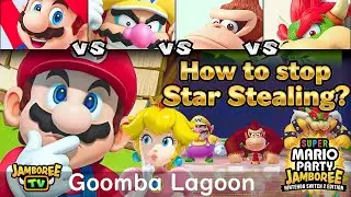Super Mario Party Jamboree TV Mario vs Wario vs Donkey Kong vs Bowser in Goomba Lagoon