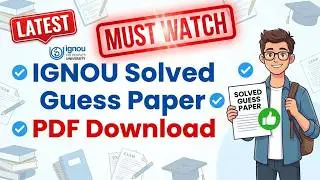 IGNOU Solved Guess Paper Download in PDF for Upcoming Exams | IGNOU Fully Solved Guess Paper