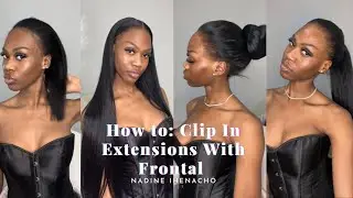 HOW TO: INSTALL CLIP IN EXTENSIONS WITH A FRONTAL LIKE A PRO |AMAZON PRIME HD FRONTAL