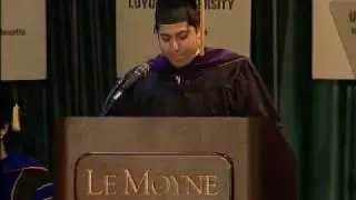 Mr. Daniel Doktori greets Le Moyne College President Fred Pestello