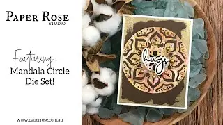 Paper Rose Studio | Ink Smooshed Backgrounds | Mandala Circle Die Set | Card Making Tutorial