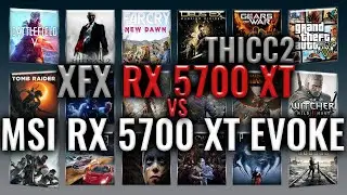 XFX 5700 XT THICC2 vs MSI RX 5700 XT EVOKE Benchmarks | 59 test