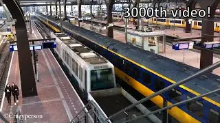RET Metrorijtuig 5306 met LTE 6406 op transport door Rotterdam Centraal naar Kleiweg! - 3000e video!