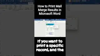 Как распечатать результаты слияния почты в Microsoft Word #короткие #учебник #печать #слияниепочты