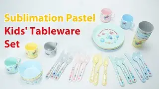 Sublimation Pastel Polymer Kid&lsquo;s Tableware Set