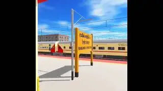 railway junction icf train parallel race train crossing3d