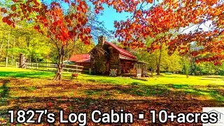 Virginia 1827's Log Cabin For Sale | 10+ acres | 2bd | 2ba | 2-Story Barn| Cheap Log Cabins For Sale