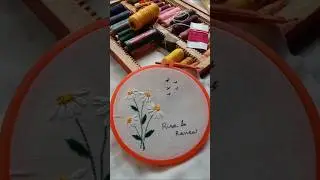 Easy embroidery design#embroidery#shortviral#daisy#newcreator#artandcraft#sewing#viralshort#tutorial