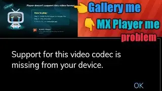 support for this video codec is missing from your device | player doesn't support this format