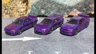 Hot Wheels Custom Nissan Skyline Midnight Purple Triplets R32/R33/R43