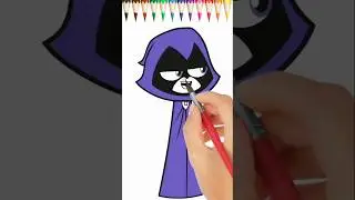 How to Draw Raven | Teen Titans Go Drawing Tutorial for Kids #drawing #kidsart #drawingforkids #art