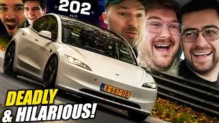 NO BRAKES, NO GRIP! 😱 NEW Tesla 3 LFP Highland! // N&uuml;rburgring
