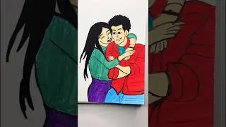 Romance Couple Drawing Tutorial Sketch Step by Step for Beginners #youtubeshorts #shortsfeed #reels