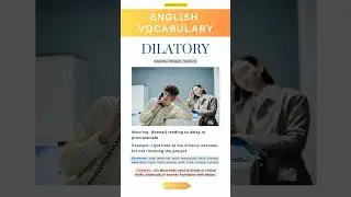 Learning English Vocabulary Daily | Advanced Vocabulary | Slow and Lazy 😞