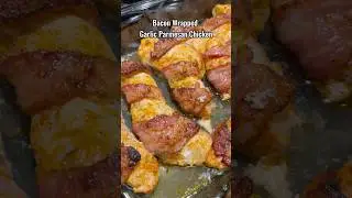 Курица с чесноком и пармезаном, завернутая в бекон 😮&zwj;💨🔥