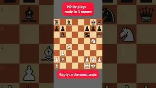 White plays mate in 3 moves #chess #exercise