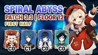 C0 Klee Double Hydro | Genshin Impact 3.3 Spiral Abyss Floor 12 First Half