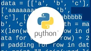 Create nice column output in python
