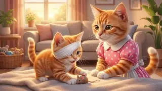 Poor Ginger Kitten in Pain! Watch Mama Cat Rush to Help Her Baby Recover