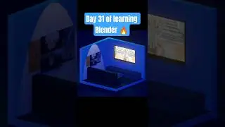 Day 31 of learning Blender🔥 Just made this little Anime style room✨# #blender #3dart#3dmodeling #3d