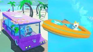 Summer Beach Vacation at Tropical Littlest Pet Shop Roblox Hotel