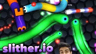 Slither.io - TOP 1 e minhoca ALIEN!!!