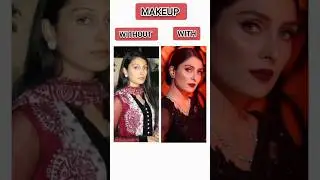 Pakistani actress without makeup v/s with makeup #viralvideo #shortvideo #makeup #hibabukhari