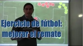 Ejercicio de f&uacute;tbol- Remate a porter&iacute;a