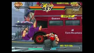 Capcom vs SNK 2 Ken Infinite Survival Gameplay