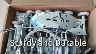 Garage Door Hardware Kit Roller/Hinge/Top Bracket/Wire Rope (for 8' Height Garage Doors)