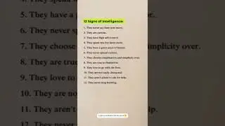 🌸 12 Signs Of Intelligence #lifeunlockedwitharchna #intelligence #mindset #relatable #humanbehavior