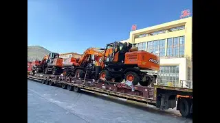 JingGong Material Handler JG150S wheel excavator for scrap metal loading