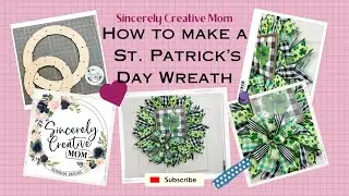 St. Patricks Day Wreath Kit on the Pancake wreath frame