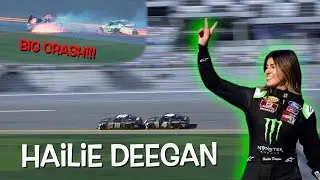 HAILIE DEEGAN'S FIRST RACE AT DAYTONA!!! Big crashes!