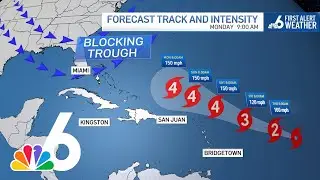 Tracking Lee as the storm churns through the Atlantic Ocean