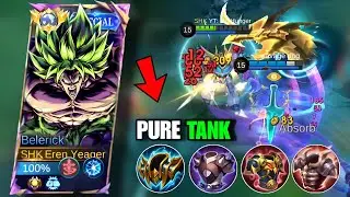 WHY PURE BELERICK TANK BUILD IS BROKEN!? | TOP GLOBAL BELERICK GAMEPLAY - MLBB