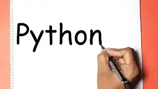 How To Draw A Python Step By Step By Using Word | Python Drawing And Coloring For Kids