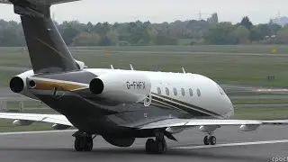 Embraer Praetor 600 Landing & close up take off - Gloucestershire Airport