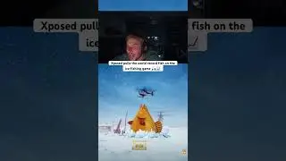 Xposed pulls the world record fish on the ice fishing game 🎣📈 #icefishing