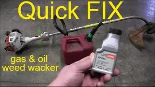 how to gas and oil weed wacker